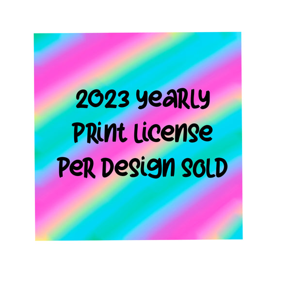 2023 yearly print transfer license