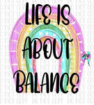 Life is about balance PNG