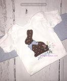 easter chocolate bunny applique, applique design, akidzcreation, easter design