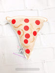 ith pizza stuffie, in the hoop embroidery, embroidery, machine embroidery, pizza 