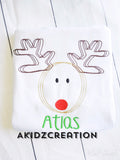 christmas scribble reindeer embroidery design, scribble reindeer embroidery design, reindeer embroidery design, deer embroidery design, girl and boy reindeer embroidery design
