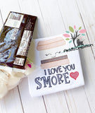 i love you smore, smore embroidery, food embroidery, valentine embroidery, smores embroidery design, food embroidery design, camping embroidery design, sketch embroidery design, sketch smores embroidery design, sketch marshmellow embroidery design, sketch chocolate embroidery design, sketch valentines day embroidery design