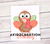turkey embroidery design, turkey applique, thanksgiving applique, thanksgiving embroidery design