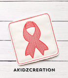 ith cancer coaster embroidery design, cancer ribbon embroidery, cancer awareness embroidery design, coaster embroidery design