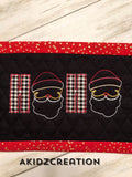 ho ho embroidery design, santa embroidery design, applique, vintage stitch ho ho, ho ho embroidery design, christmas embroidery, reading pillow embroidery design, pocket pillow embroidery
