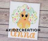 turkey embroidery design, turkey applique, zig zag applique, thanksgiving embroidery, animal embroidery