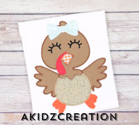 turkey embroidery design, turkey sibling set embroidery design, girl turkey embroidery design, boy turkey embroidery design, thanksgiving embroidery design