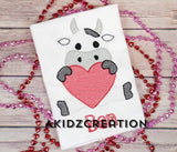 valentine embroidery design, sketch valentine embroidery design, sketch cow embroidery design, cow embroidery design, valentine cow embroidery design, cow with heart embroidery design