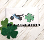 dirt bike embroidery design, sketch embroidery design, sketch dirt bike embroidery design, clover embroidery design, shamrock embroidery design, sketch clover embroidery design, sketch shamrock embroidery design