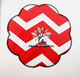 scalloped frame embroidery design, scalloped applique, applique, machine embroidery applique, machine embroidery scalloped applique