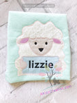 sheep embroidery, lamb embroidery, spring embroidery, easter embroidery, 