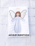 angel embroidery design, angel applique, christmas embroidery design, halo embroidery design, applique, christmas embroidery