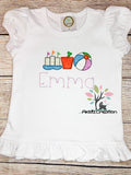 beach trio embroidery design, sand castle embroidery design, sand bucket embroidery design, beach ball embroidery design, summer embroidery design, beach trio embroidery design, day in the sun embroidery design, applique, machine embroidery applique, bean stitch applique