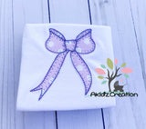 ribbon bow applique, bow applique, ribbon applique, applique