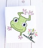 blanket stitch frog applique, vintage frog applique, vintage frog design, jumping frog embroidery, frog applique, frog embroidery design, frog embroidery design, spring embroidery design, frog applique, blanket stitch frog applique, bean stitch frog applique, quick stitch frog applique