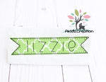 name box embroidery, name plate embroidery, name border embroidery, applique, akidzcreation, border embrodiery, applique