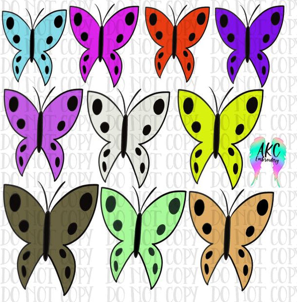 Butterfly elements PNG (10 elements)