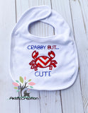crab embroidery design, crab applique, crabby but cute embroidery design, animal embroidery design, beach embroidery design, baby embroidery design