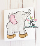 elephant embroidery design, elephant applique, blanket stitch applique, bean stitch applique, elephant embroidery design, elephant animal. animal embroidery design, zoo animal embroidery design