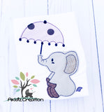 elephant and umbrella applique, applique, embroidery design, elephant embroidery, elephant applique, umbrella and elephant applique, machine embroidery applique, machine embroidery elephant and umbrella applique