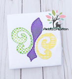 fleur de lis embroidery design, mardi gras embroidery design, blanket stitch embroidery design, blanket stitch applique, machine embroidery applique, mardi gras applique