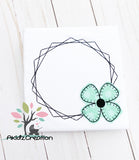 flower frame embroidery design, monogram embroidery design, spring embroidery design, spring flower frame embroidery design, floral frame embroidery design, monogram embroidery design