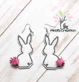 ith bunny earrings embroidery design, bunny earrings embroidery design, in the hoop embroidery design, in the hoop rabbit earrings, rabbit earrings, easter embroidery design, animal embroidery design