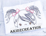quick stitch embroidery design, girl peeker embroidery design, embroidery design, peeker embroidery design, akidzcreation