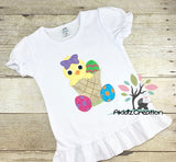 easter duck in a basket embroidery design, duck embroidery design, easter egg embroidery design, easter duck embroidery design, easter basket embroidery design