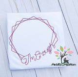 im enough frame embroidery design, frame embroidery design, monogram embroidery design, positive saying embroidery design, monogram embroidery, im enough embroidery design