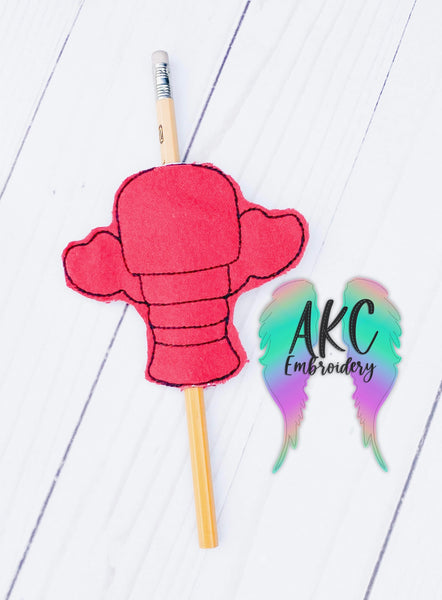 ith crawfish pencil holder embroidery design, in the hoop pencil holder embroidery design, mardi gras embroidery design, lobster pencil holder embroidery design, crawfish pencil holder embroidery design