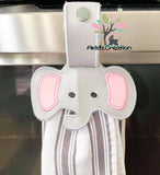 ith elephant towel topper embroidery design, elephant towel topper, elephant embroidery design, animal embroidery design, in the hoop elephant embroidery design, machine embroidery elephant, elephant design