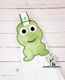 ith frog towel topper embroidery design, frog embroidery design, frog towel topper embroidery design, frog embroidery design, towel topper embroidery design, in the hoop towel topper