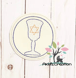 hanukkah embroidery design, in the hoop embroidery design, in the hoop coaster, machine embroidery hanukkah coaster, in the hoop coaster design, in the hoop hanukkah coaster, in the hoop machine embroidery coaster design, star of david embroidery design, menorah embroidery design, Kiddush cup embroidery design, kippah embroidery design, torrah embroidery design, star of david design
