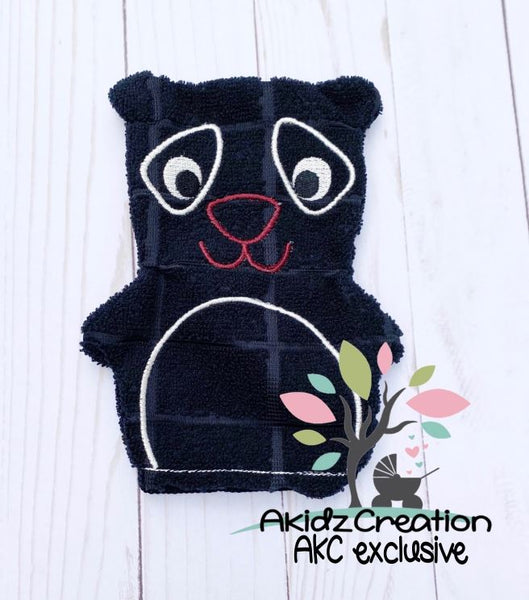 ith panda washie, panda embroidery design, panda stuffie embroidery design, in the hoop panda design, machine embroidery panda design