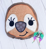 ith sloth embroidery design, in the hoop sloth buddy embroidery design, in the hoop sloth rice pack embroidery design, in the hoop sloth door stopper embroidery design, in the hoop sloth stuffie