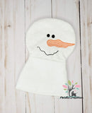 ith snowman embroidery design, snowman embroidery design, in the hoop silverware holder embroidery design, christmas embroidery design, in the hoop snowman embroidery design