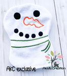 in the hoop embroidery design, in the hoop washie, in the hoop snowman embroidery design, snowman embroidery design, winter embroidery design, christmas embroidery design, snowman applique, machine embroidery snowman design, machine embroidery snowman stuffie, stuffie embroidery design