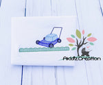 lawn mower embroidery design, grass embroidery design, akidzcreation, machine embroidery design, grass embroidery design, sketch lawn mower embroidery design, sketch grass embroidery design