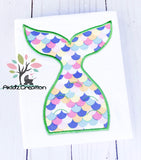 mermaid embroidery design, mermaid tail applique, mermaid embroidery design, ocean embroidery design, nautical embroidery design, sea life embroidery design