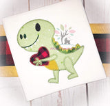 valentine dinosaur embroidery design, love dinosaur embroidery design, love dino embroidery design, dinosaur holding a heart embroidery design, valentine embroidery design, dino embroidery design, dinosaur embroidery design, animal embroidery design, valentines love dino embroidery design