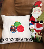 ornament embroidery design, christmas ornament balls embroidery design, christmas embroidery design, ornament trio embroidery design