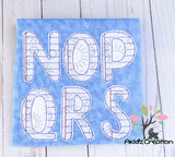 paper embroidery design, paper alpha font embroidery design, font embroidery design, school embroidery design, back to school embroidery design