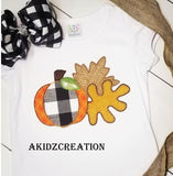 pumpkin and leaves embroidery design, leaves embroidery design, pumpkin embroidery design, thanksgiving embroidery design, fall embroidery design, autumn embroidery design, pumpkin applique