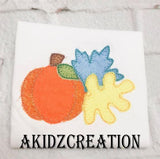 pumpkin and leaves embroidery design, leaves embroidery design, pumpkin embroidery design, thanksgiving embroidery design, fall embroidery design, autumn embroidery design, pumpkin applique