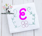 flower embroidery design, flower vine embroidery design, tropical flower embroidery design, vine frame embroidery design, frame embroidery design, monogram embroidery design, kitchen towel embroidery design