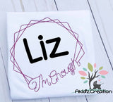 im enough frame embroidery design, frame embroidery design, monogram embroidery design, positive saying embroidery design, monogram embroidery, im enough embroidery design