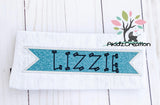 satin name plate box embroidery, name plate embroidery, name box embroidery