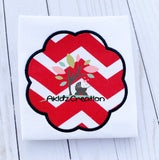 scalloped frame embroidery design, scalloped applique, applique, machine embroidery applique, machine embroidery scalloped applique