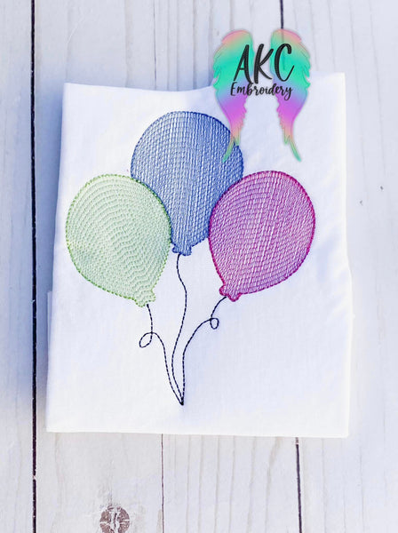 sketch design, sketch balloons embroidery design, sketch balloons design, birthday embroidery design, sketch embroidery